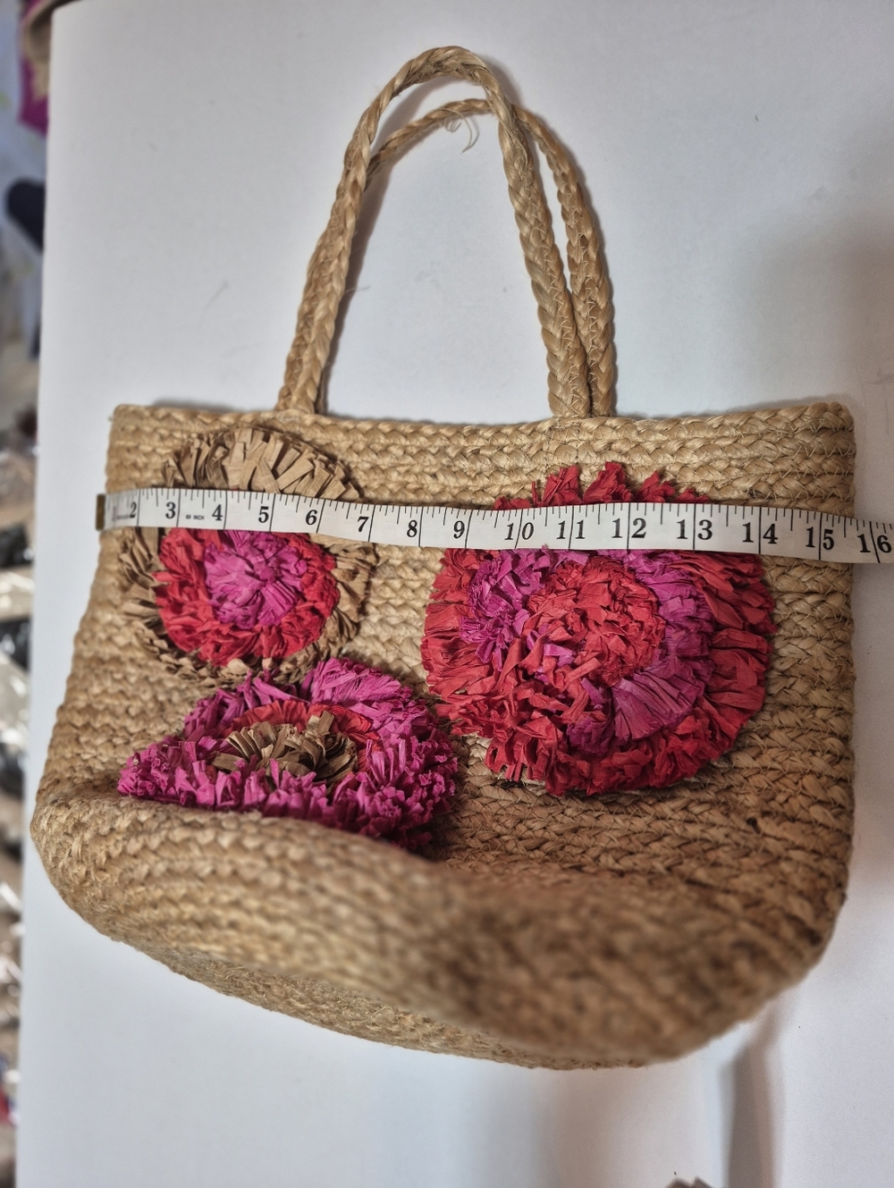 Chicos Rafia Bucket Bag Nwot